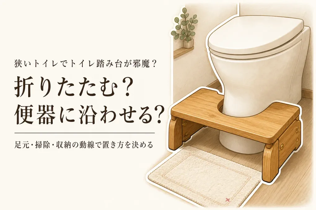 トイレ踏み台の折りたたみ式とコの字型を比較｜狭い個室の足元・掃除・収納で選ぶ